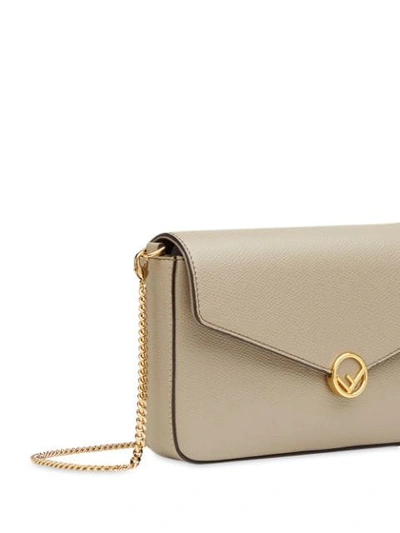 Shop Fendi F Is  Wallet-on-chain In Neutrals