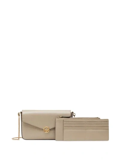 Shop Fendi F Is  Wallet-on-chain In Neutrals