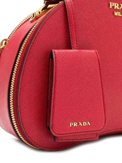 Shop Prada Structured Tote Bag In Red