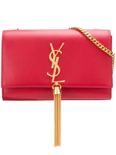 Shop Saint Laurent Kate Shoulder Bag In Red