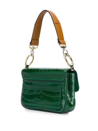 Shop Chloé C Double Shoulder Bag In Green