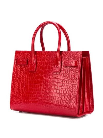 Shop Saint Laurent Baby Sac De Jour Tote Bag In Red