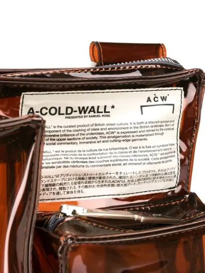 Shop A-cold-wall* Multi-pocket Holster Bag In Brown