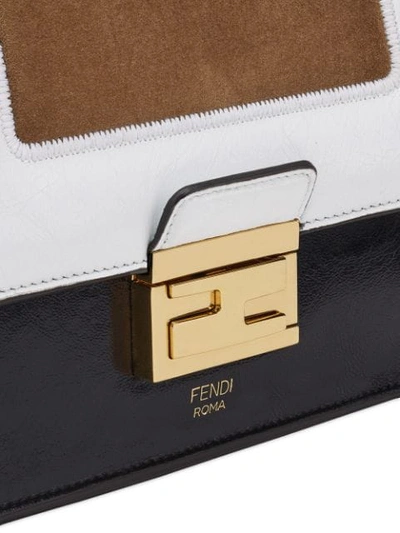 Shop Fendi Small Kan U Shoulder Bag In Black