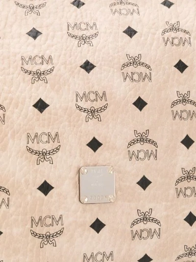 Shop Mcm Klara Logo Print Tote In Neutrals