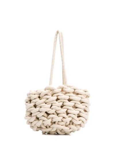 Shop Alienina Braided Bag In White