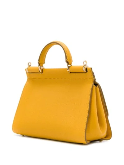 Shop Dolce & Gabbana Sicily Tote In Yellow