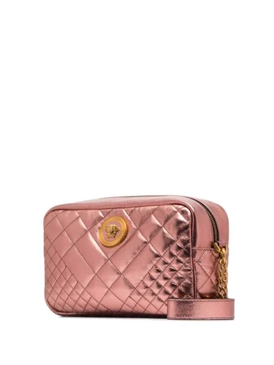 Shop Versace 'icon' Schultertasche In Pink