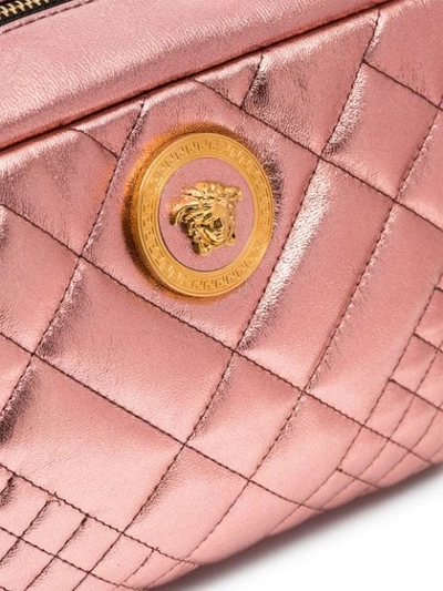 Shop Versace 'icon' Schultertasche In Pink