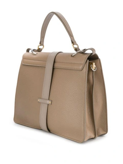 Shop Chloé Large Aby Day Shoulder Bag In Grey