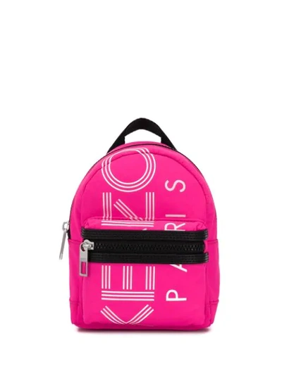 Shop Kenzo Logo Print Mini Backpack In Pink