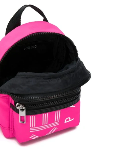 Shop Kenzo Logo Print Mini Backpack In Pink