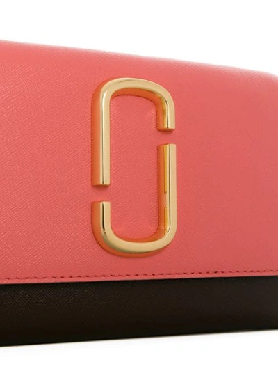 Shop Marc Jacobs The Snapshot Chain Wallet In 686 Coral Multi