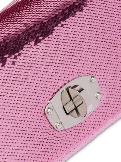 Shop Miu Miu Sequin Cross-body Bag - Pink