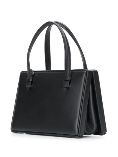 Shop Loewe Small Postal Box Tote In Black