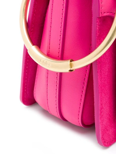Shop Chloé Top Zipped Shoulder Bag In Pink