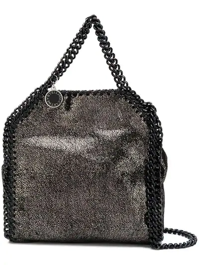 Shop Stella Mccartney Tiny Falabella Bag In Black