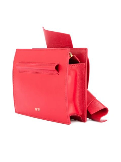 Shop N°21 Knotted Square Clutch In Red