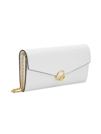 Shop Fendi Envelope Handbag In White