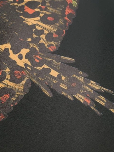 MARCELO BURLON COUNTY OF MILAN 豹纹翅膀图案手拿包 - 黑色