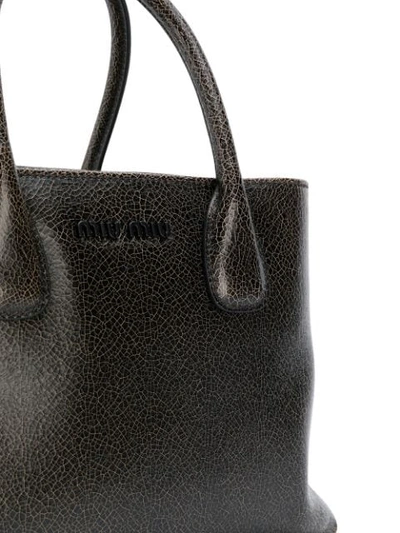 Shop Miu Miu Top-handle Tote Bag In Brown