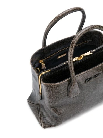 Shop Miu Miu Top-handle Tote Bag In Brown