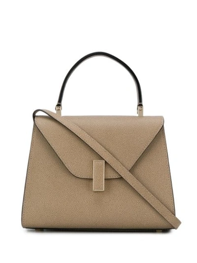 Shop Valextra Iside Small Tote In Neutrals