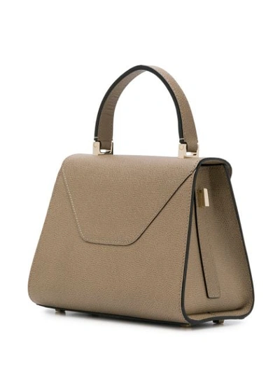 Shop Valextra Iside Small Tote In Neutrals