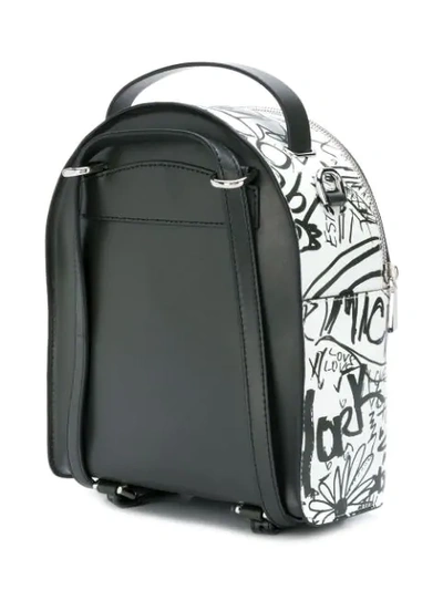 Shop Michael Michael Kors Graffiti Backpack In White