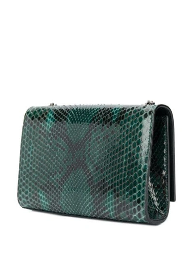 Shop Saint Laurent Kate Shoulder Bag In 3064 -green Bottle/nero