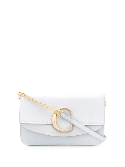 CHLOÉ C MOTIF CROSSBODY BAG - 蓝色