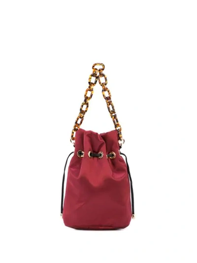 Shop Edie Parker Shorty Satin Bag In Red