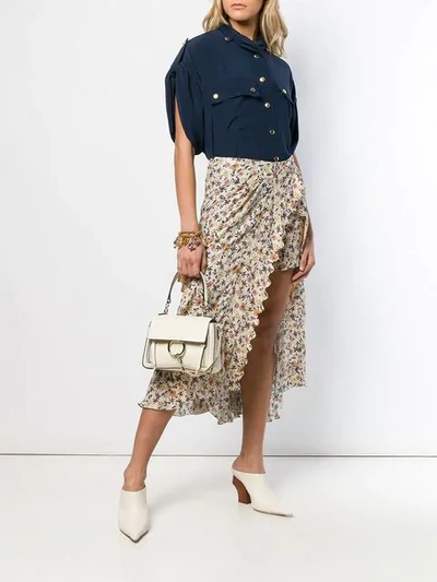 Shop Chloé Mini Faye Day Shoulder Bag In White