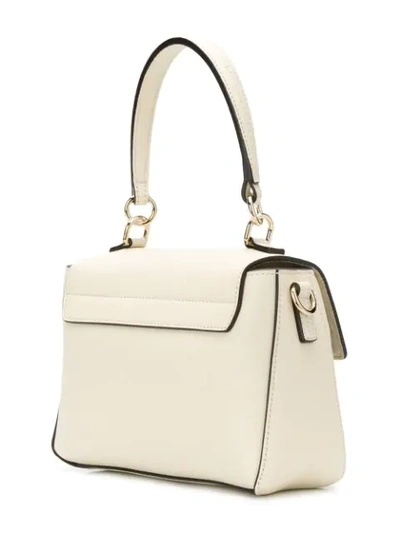 Shop Chloé Mini Faye Day Shoulder Bag In White