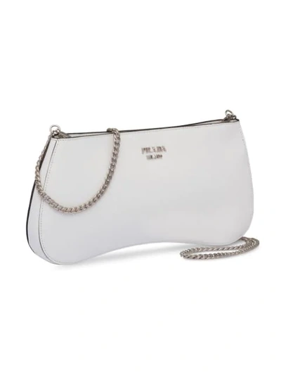 Shop Prada Sidonie Leather Shoulder Bag In White