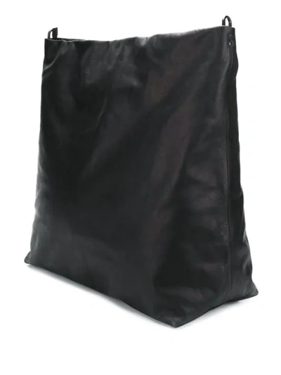 Shop Rick Owens Oversized Draped Tote In Black