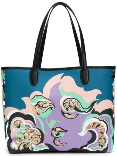 Shop Emilio Pucci Printed Oversized Tote - Pink