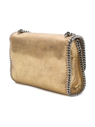 Shop Stella Mccartney Falabella Shiny Shoulder Bag - Metallic