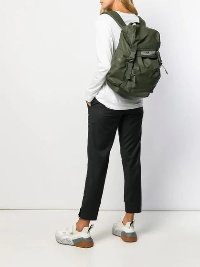 Shop Adidas By Stella Mccartney 'gym' Rucksack In Green