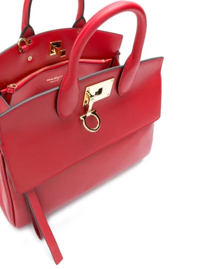 Shop Ferragamo Studio Shoulder Bag In Red