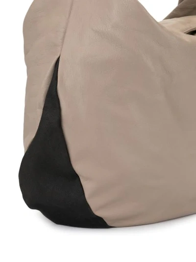 Shop Discord Yohji Yamamoto Hobo Shoulder Bag In 1 Beige