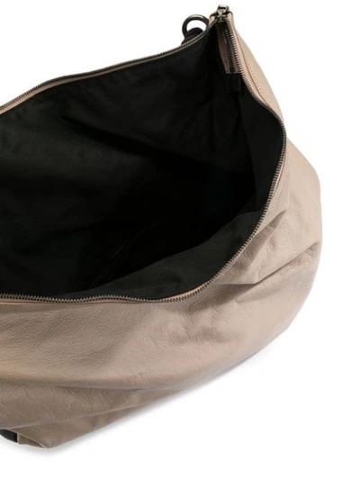 Shop Discord Yohji Yamamoto Hobo Shoulder Bag In 1 Beige