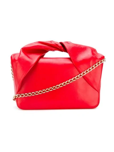 Shop Jw Anderson 'twist' Shoulder Bag In Red