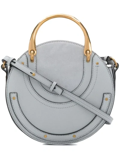 Shop Chloé Small Pixie Shoulder Bag In Grey