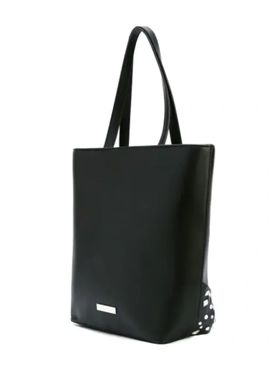 Shop Christian Siriano Embellished Bow Shopper Tote In Black