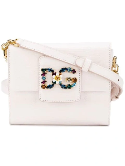 Shop Dolce & Gabbana Mini Dg Millennials Shoulder Bag In Neutrals