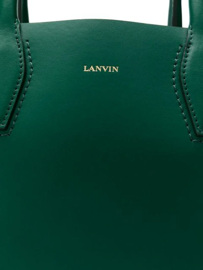 Shop Lanvin Small Shopper Bag In Green