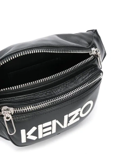 Shop Kenzo Logo Print Belt Bag In Black