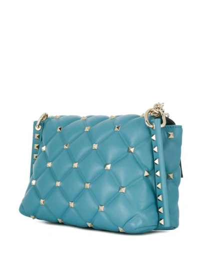 Shop Valentino Garavani Small Candystud Crossbody Bag In Blue