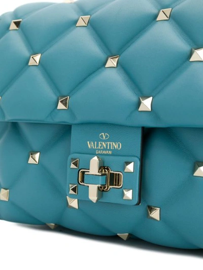 Shop Valentino Garavani Small Candystud Crossbody Bag In Blue